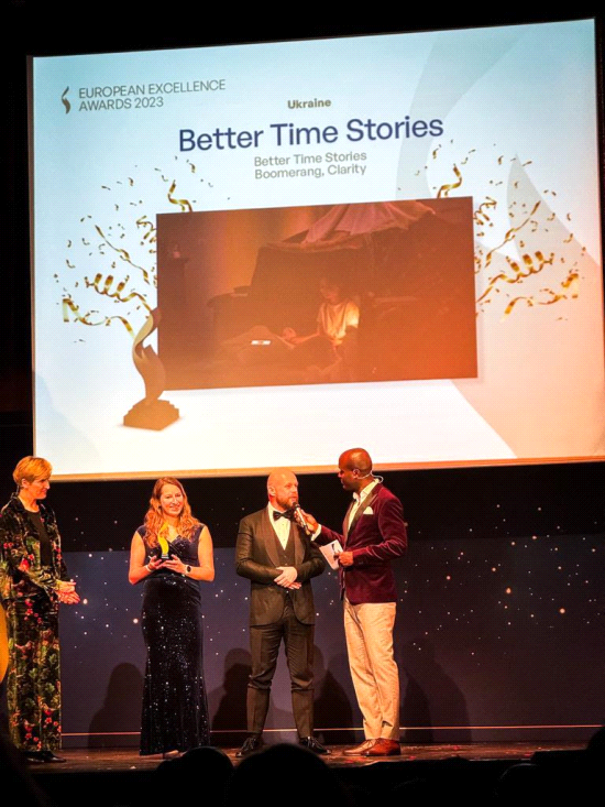 Clarity Amsterdam wint European Excellence Award voor de Better Time Stories campagne gericht op Oekraïense gezinnen
